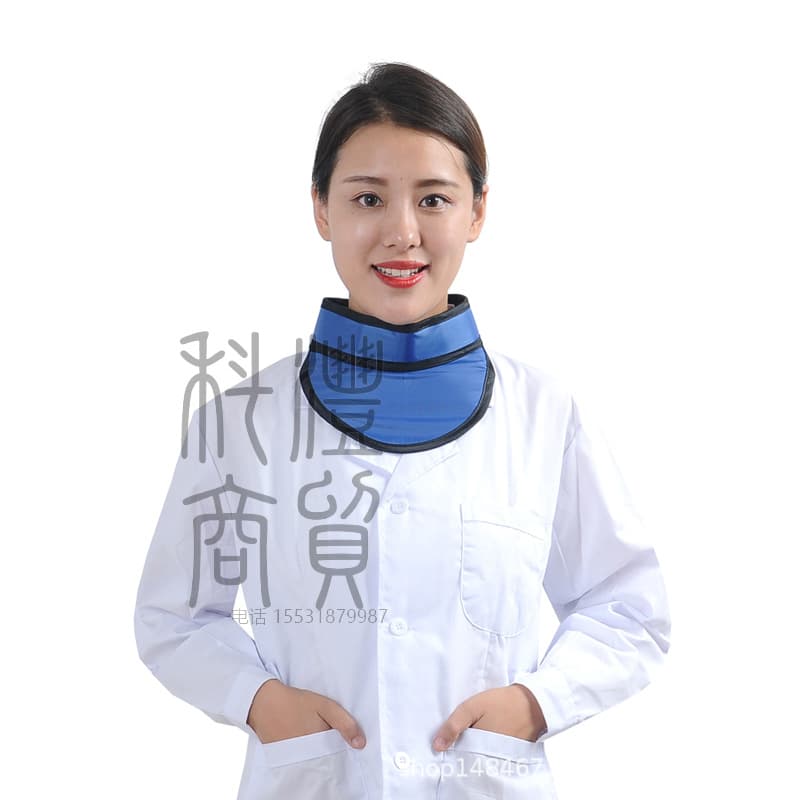 X-Ray Protective Lead Collar Large Neck Lead Rubber Neck Cover A-Ray Protective Lead Triangle Collar with Heightened Lead Neck Guard
