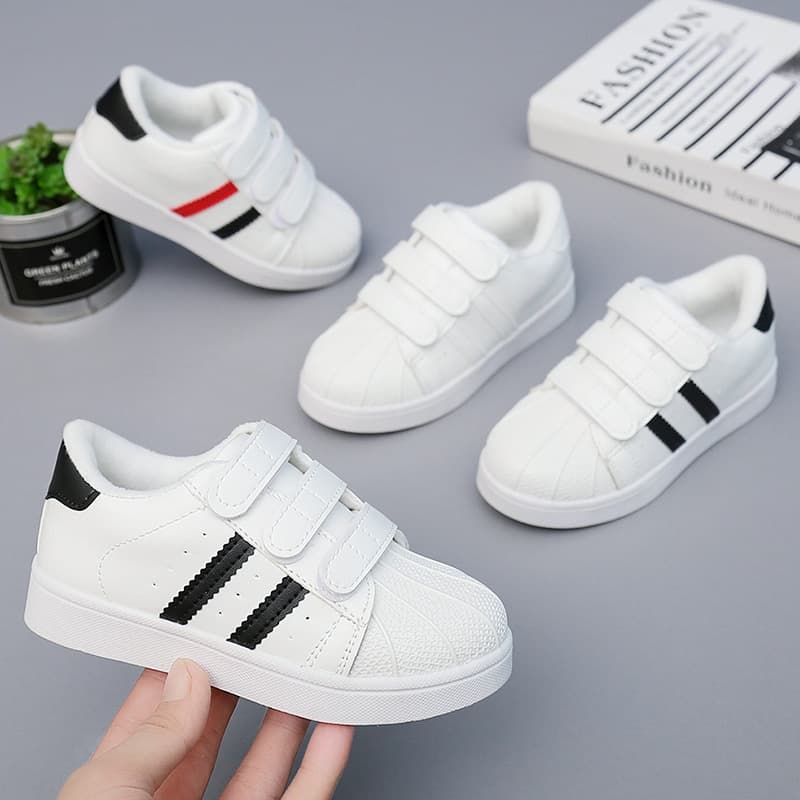 Children's White Shoes Shell-Toe Plimsolls Shop's New Spring/Autumn Kids' Shoes Boys' Shoes Girls' Casual Sneakers Flats