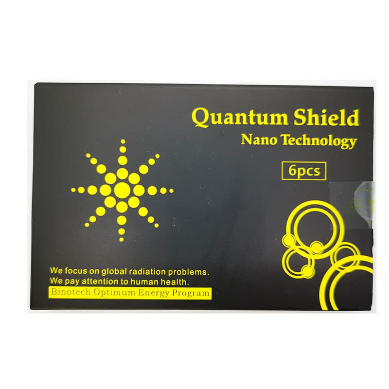 Quantum Shield Gold Round Sticker for Mobile Phones, Computers, and Home Appliances, 6 Pieces per Box