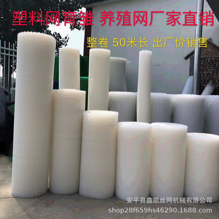 [Factory Supply] White Plastic Farming Flat Net Farm Base Layer Chicken Duck Goose Bottom Net Mesh