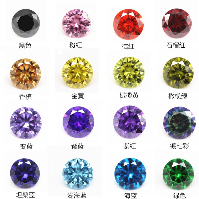 Factory Direct 5A Round White Colored Zircon Loose Stone Synthetic Diamond CZ Zirconia Super Hard Scratch-resistant