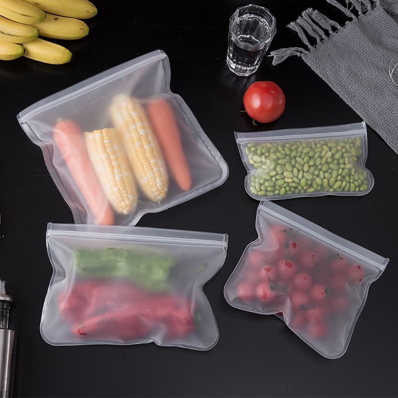 Reusable Eva Food Preservation Bag For Fridge Storage Fruits Vegetables Leak-proof Sealable Kitchen Food Storage Bag