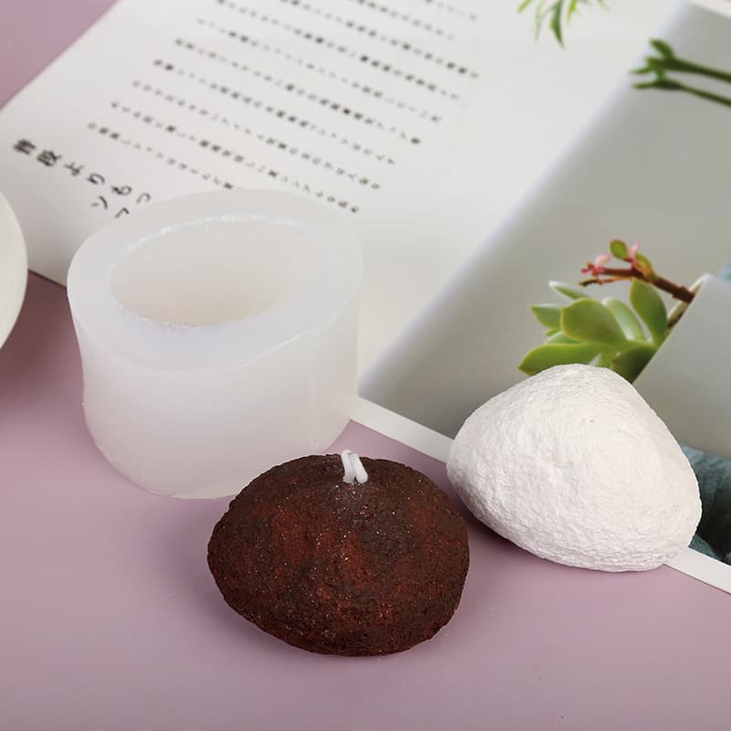 Handmade DIY Candle Mold Ice Flower Wax Aromatherapy Soy Wax DIY Materials Wholesale Stone Shape Silicone Cake Mold Irregular Style