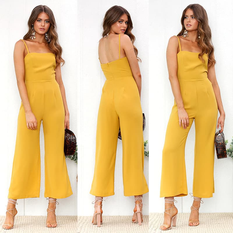 European and American Cross-Border Women's Fashion 2026 Summer New Trendy Sexy Halter Zip Jumpsuit Drop Shipping