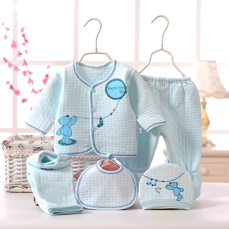 Export Original Infant Thermal Underwear Set Pure Cotton Boys Girls Autumn Winter Newborn Clothes