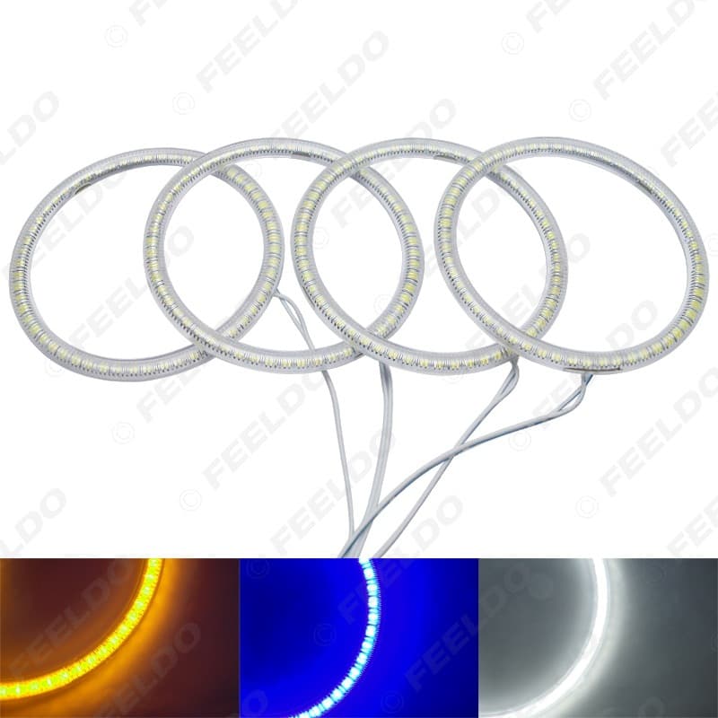 For BMW E46 Coupe 2D / E46 Cabrio / Z3 SMD Angel Eye Headlight with Cover