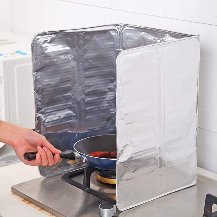 Aluminum Foil Oil Barrier, Kitchen Oil Separation Paper, Gas Stove Splash Guard, Heat Resistant Oil Blocking Paper