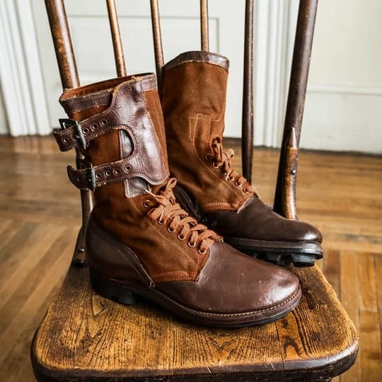 Vintage Military Style Martin Boots Flat Color Block Chelsea Boots Men's Shoes