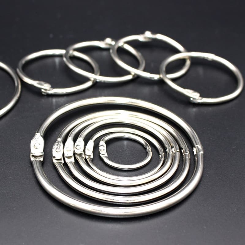 Metal Book Ring Card Holder Loose Leaf Ring Open Buckle Binding Calendar Office Supplies Accessories