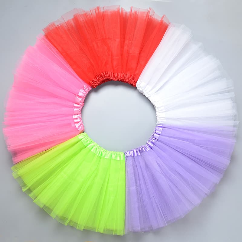 Adult Ballet Dance Skirt European and American Tulle Skirt Nylon Fabric Simple Style Polyester Fiber Short Sleeve Princess Skirt