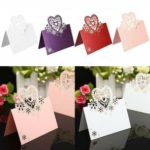 Amazon Heart Cutout Table Place Card for Weddings and Party Seating, Cross-Border Stock