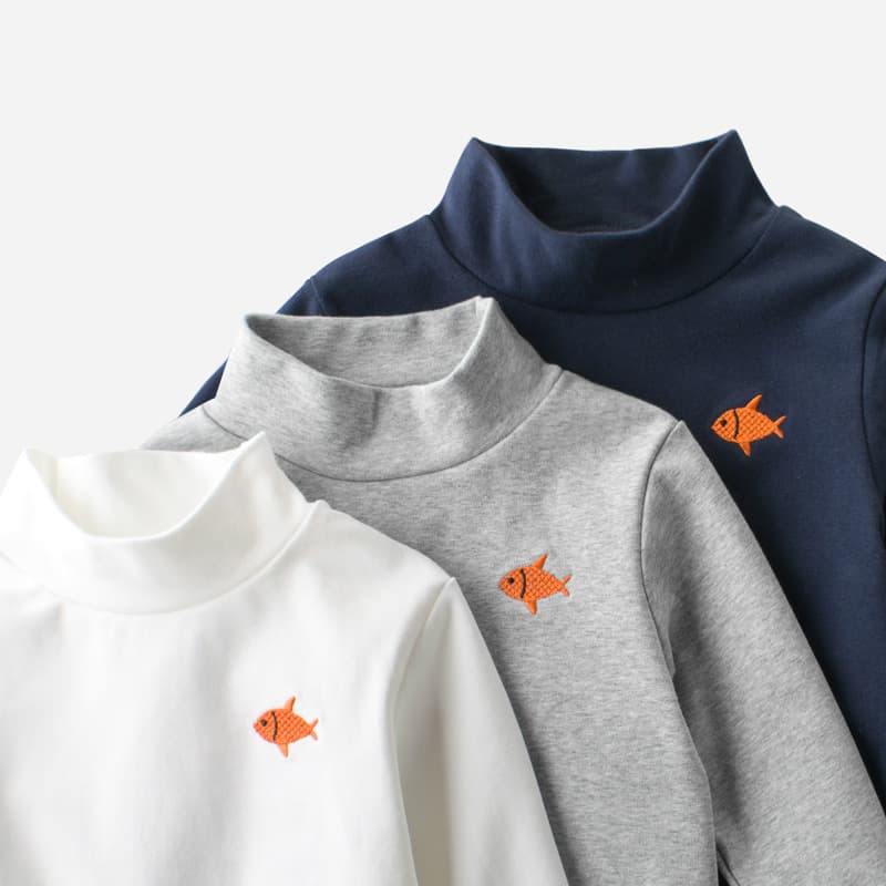 27kids Korean-style Children's Wear Spring 2025 New Children's Base Layer Wholesale, Ins Boys' Long Sleeve T-shirt High Neck
