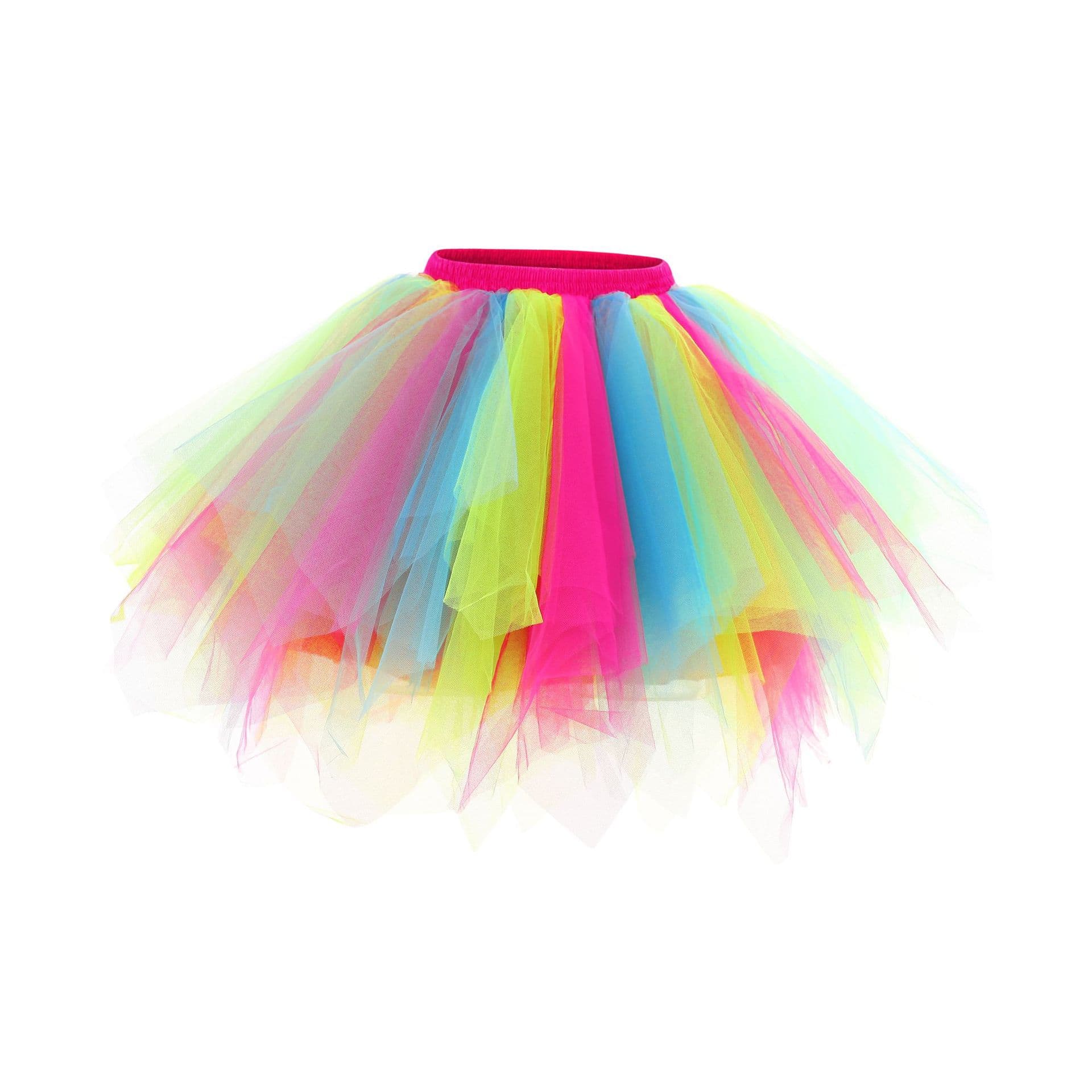 Amazon Short Tutu Skirt Mesh Skirt Children's Ballet Tutu Skirt Performance Cake Skirt Colorful Large Skirt Hem