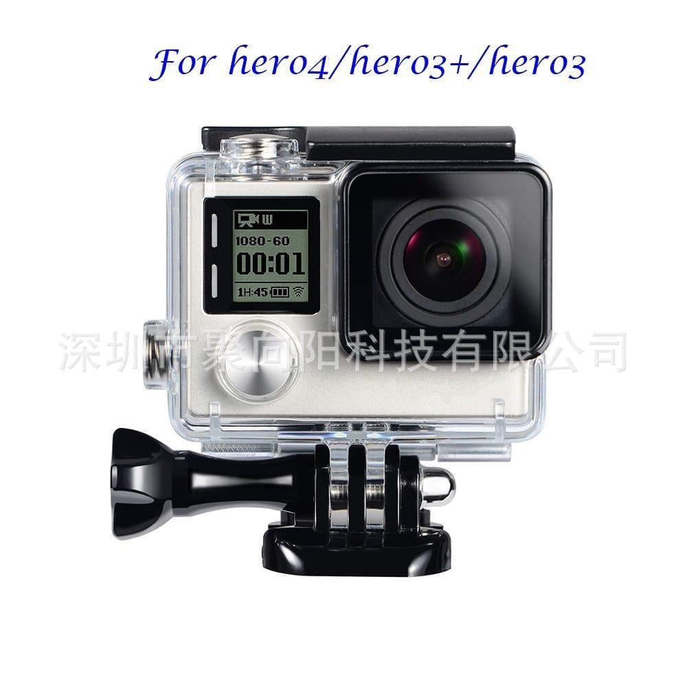 Waterproof Housing for GoPro 4, GoPro 3+/4 Waterproof Case, Crystal Protective Shell for Action Camera Accessories