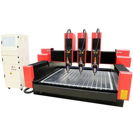 1515 Triple-Head Heavy-Duty Stone Machine for Tombstone Inscriptions, Marble, Granite Engraving, Relief Carving, CNC Monument Engraving Machine