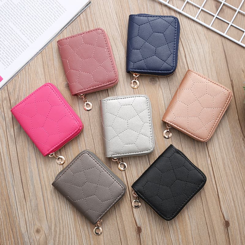 Cross-Border New Women's Wallet Stitching Short Mini Creative Wallet Coin Purse Student Card Holder