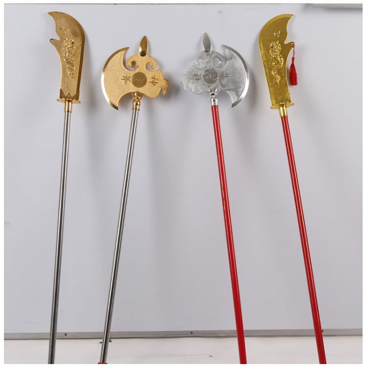 Best-selling wholesale weapons for tourist attractions, large long-handled square sky halberd, martial arts prop, Three Kingdoms weapon