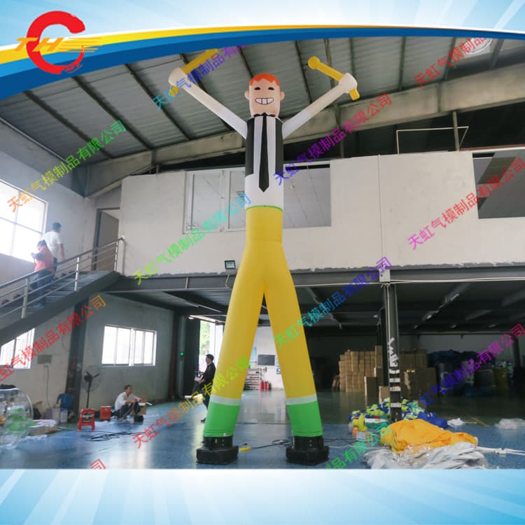 Grand Opening Celebration Inflatable Cartoon Character, Waving Inflatable Mascot, Inflatable Air Dancer