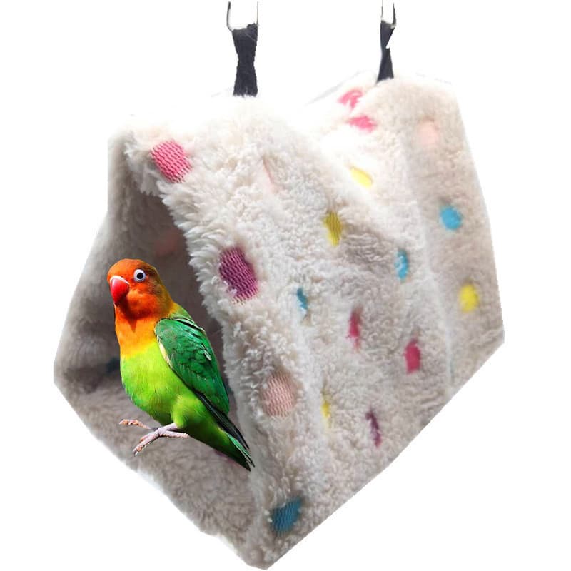 Jilong Triangle Bird Nest Flannel, Myna Parrot Winter Bird Nest Small Pet Warm Cotton Nest, Bird Cage Parrot Bird Supplies