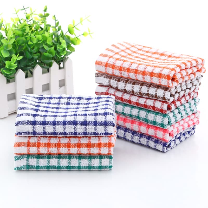 Kitchen Towel Tea Towel Absorbent Cotton Jacquard Plaid Household Decor/Tea Towel/Towel