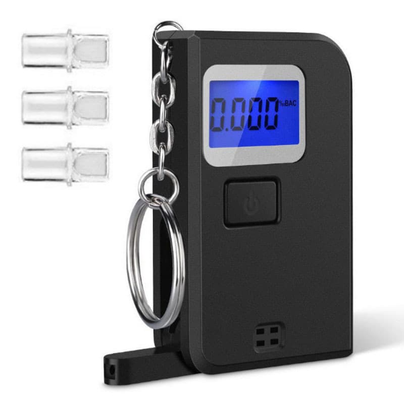 Mini Breath Alcohol Tester Keychain Portable Car and Home Drunk Driving Detection Device Factory Direct