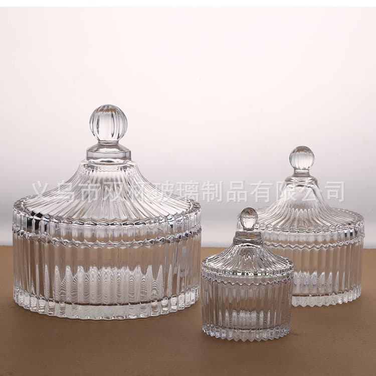 European-style trendy yurt-shaped candy and dried fruit storage jar, glass sugar jar, jewelry box, candle holder, DIY scented candle cup