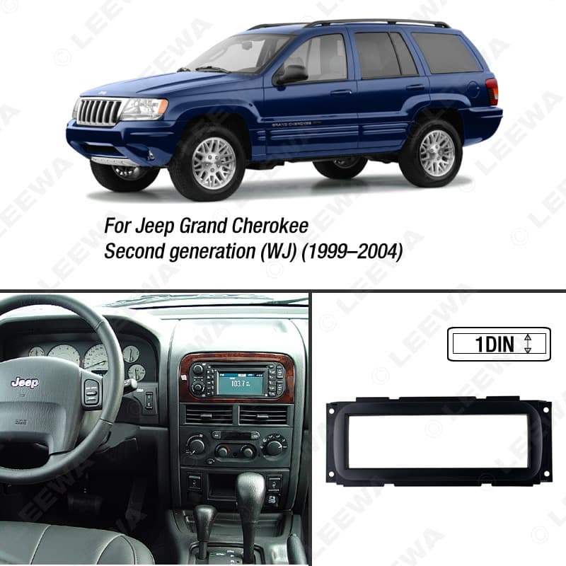 Fits Jeep Grand Cherokee Car 1DIN Audio Modification Frame Panel Stereo DVD Single DIN Installation Kit