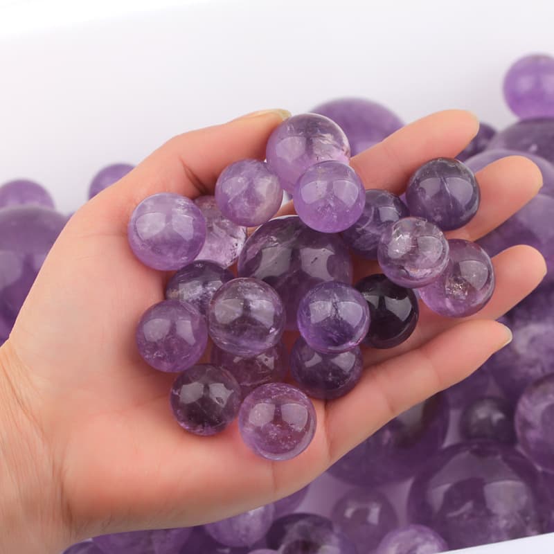 Natural Amethyst Ball Small Amethyst Ball Seven Star Array Ornament Ball for Buddha Home Craft Ready Stock Wholesale