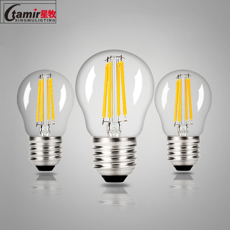 G45 Edison LED Tungsten Filament Filament, Antique Style, FILAMENT LAMPS E27 Bulb, Factory Direct Shipping Included