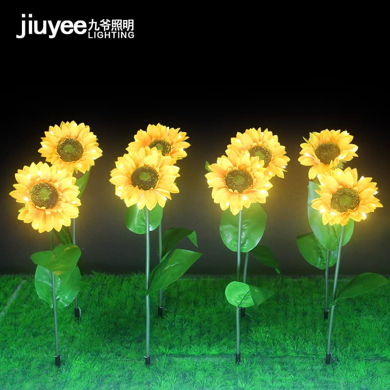 LED Sunflower Ground Insert Light Solar Sunflower Ground Insert Light Lawn Light Ground Insert Light Sunflower