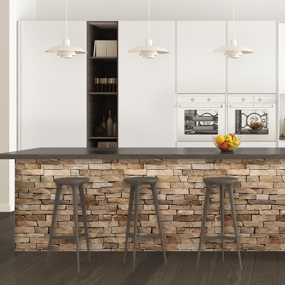 AMJ New Anti-Moisture Anti-Mold Brick Pattern Wall Sticker, Waterproof Self-Adhesive Wallpaper for Simple Decoration in Dining Room, Dormitory, Office