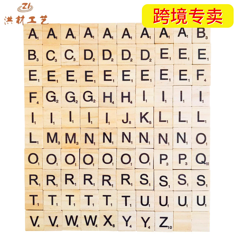 Wooden 26 Letter Blocks Diy English Word Spelling Recognition Early Education Decorative Ornaments For Children