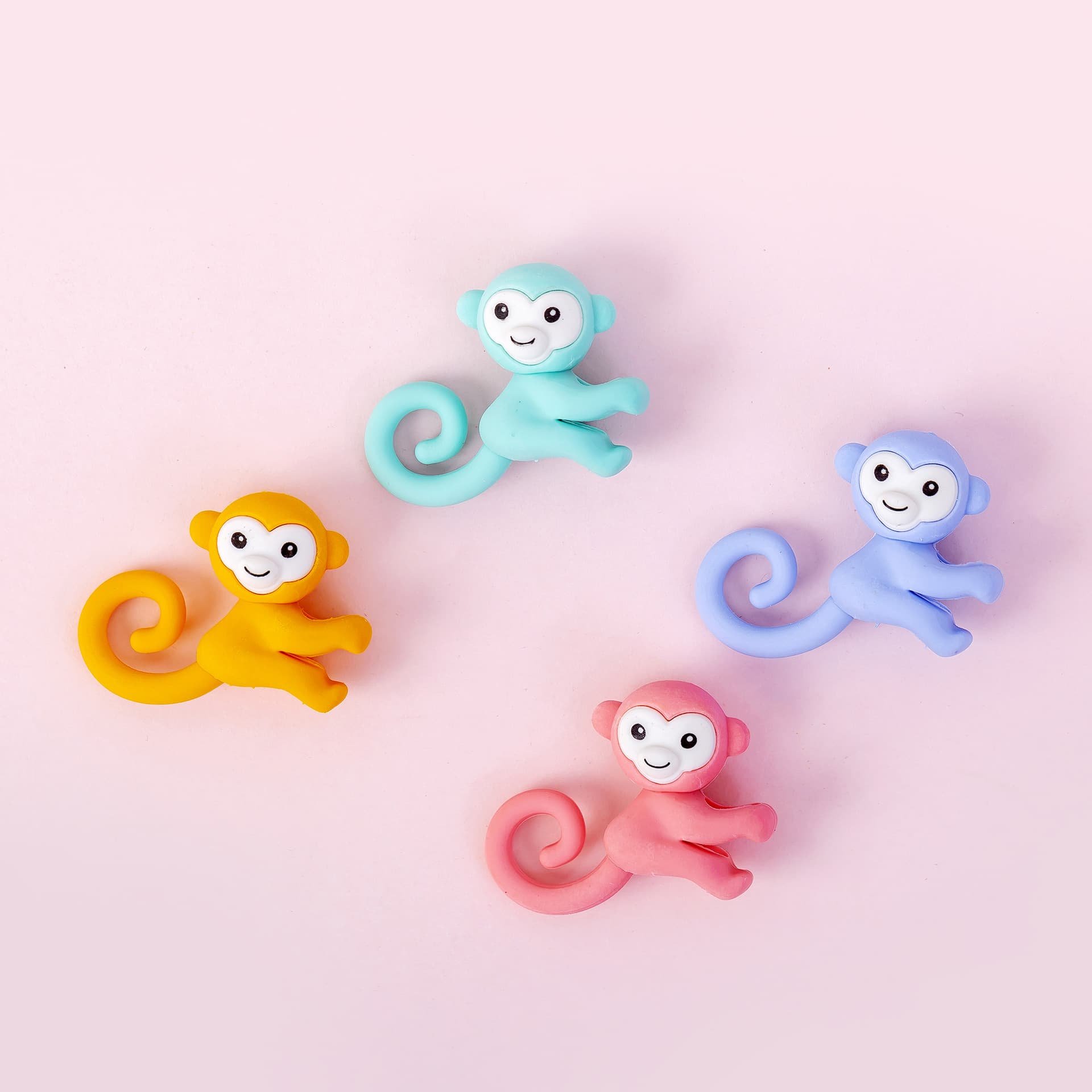 S6511 Creative Cartoon Curly Tail Monkey Eraser Student Creative Stationery Eraser Wholesale Manufacturer
