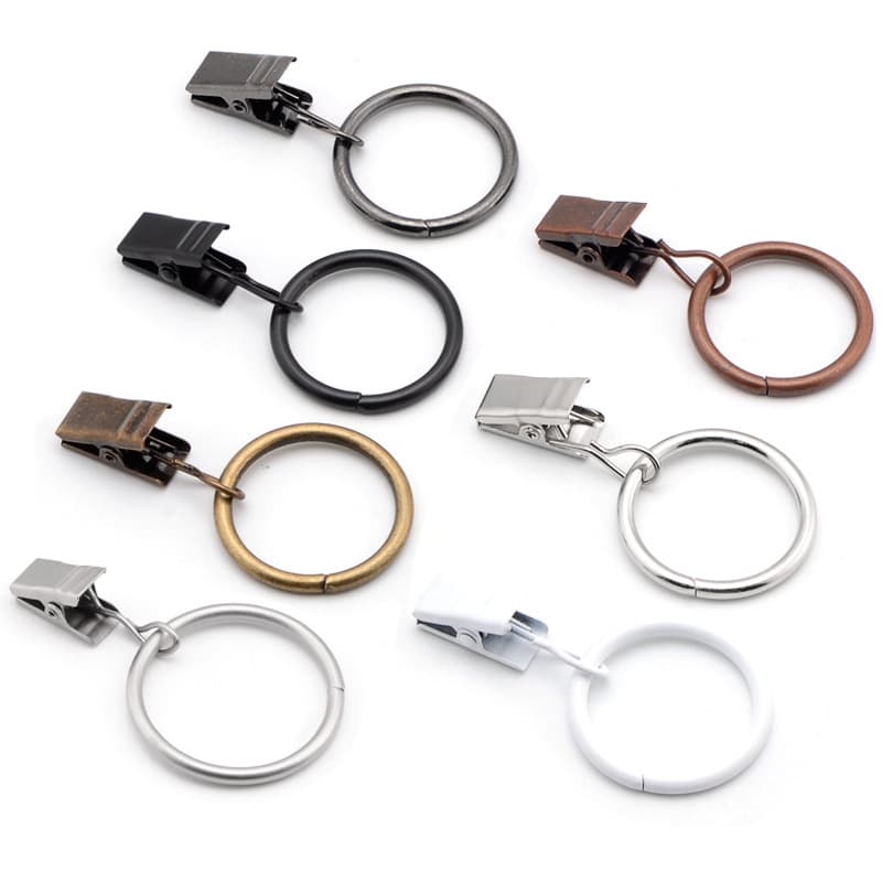 Cross-border sales of metal curtain clips, metal Roman clasp clips, bathroom hanging clips, and curtain ring accessories.