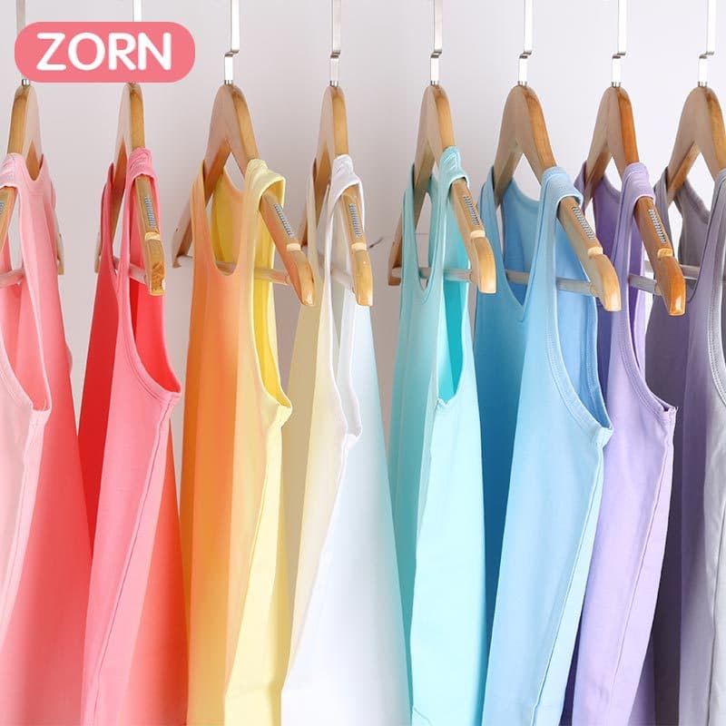 Children's Lycra Cotton Vest, Toddler Girls' Sleeveless Tank Top, Candy Color, Drop Shipping
