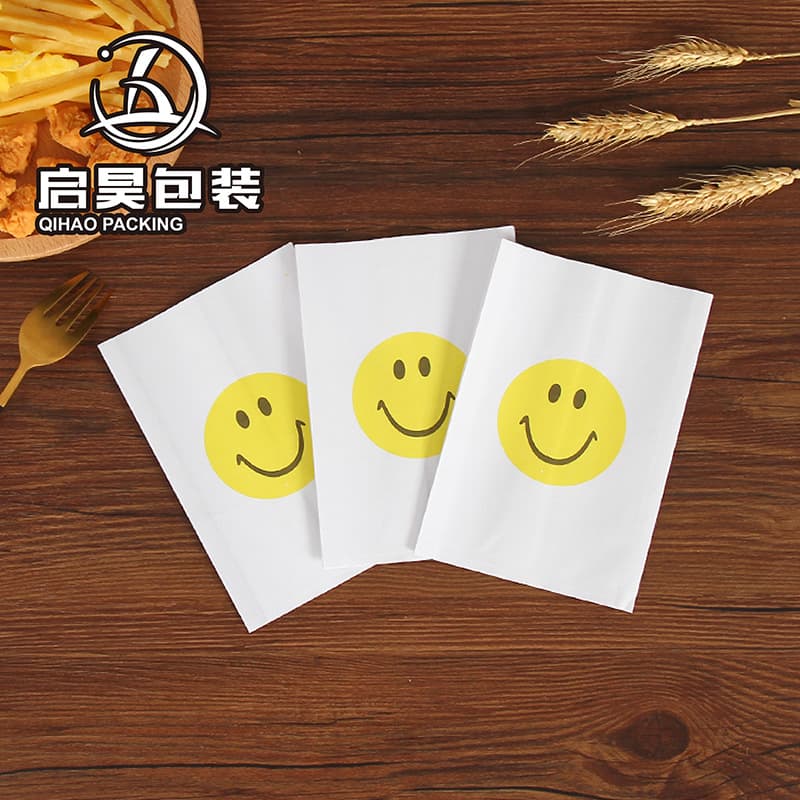 Greaseproof Paper Bag for Chicken Wings, Fried Chicken, Fries, Chicken Legs, Chicken Nuggets, Smiley Face Packaging Bag