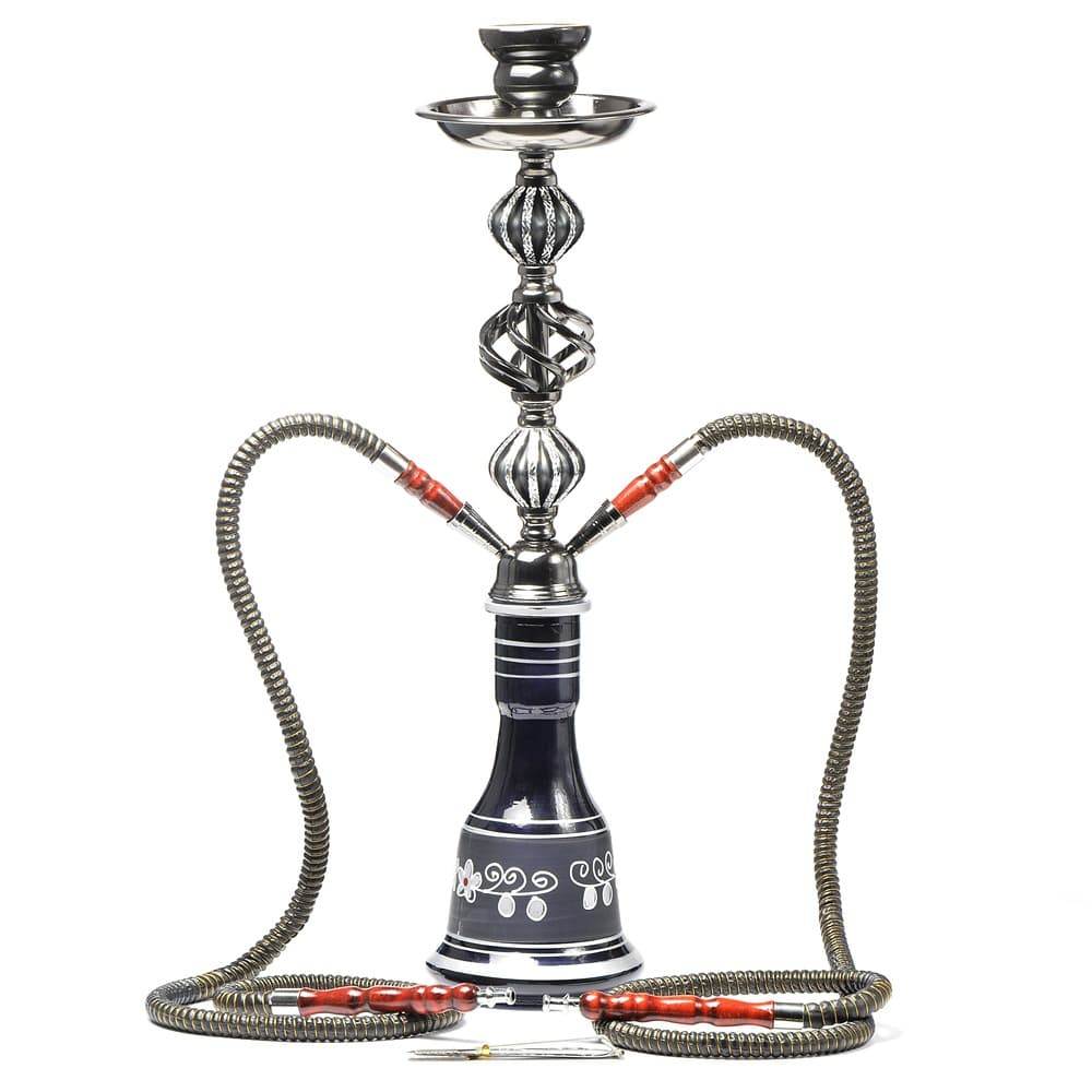 Cross-border Source Hookah Set Double Tube Glass Hookah Decorative Pot Foreign Trade Large Hookah