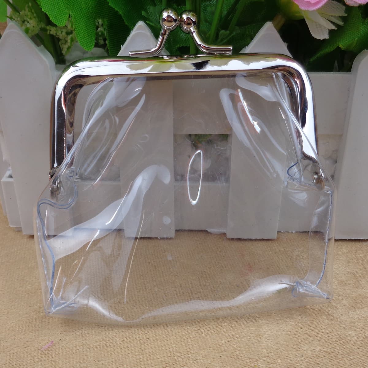 Factory Direct Transparent Coin Purse 4-inch Bank Card Holder Key Wallet Coin Gift Pouch