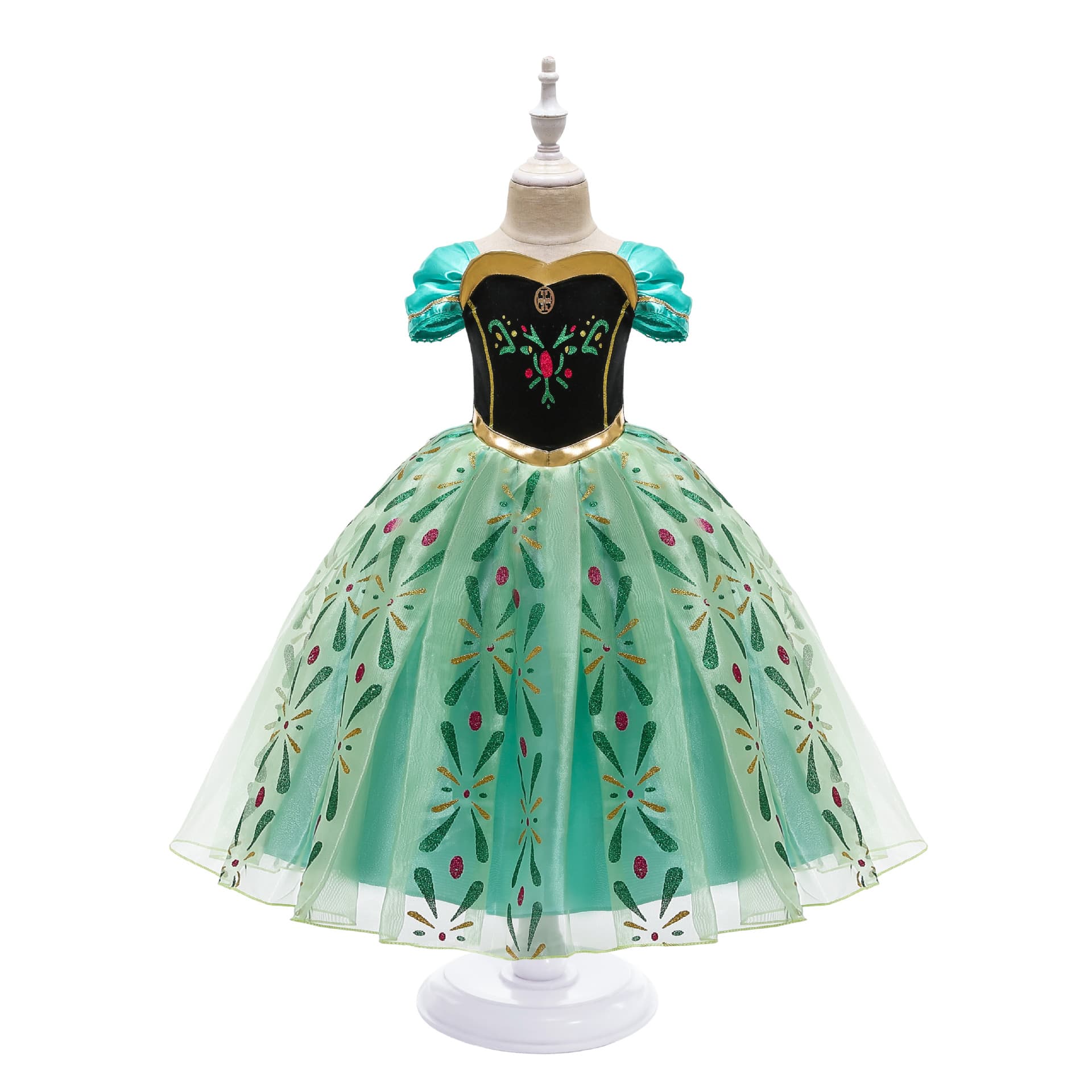 2024 Summer Trade Frozen Children's Dress Anna Princess Dress Birthday Children's Day Performance Dress Girls Festival Dress