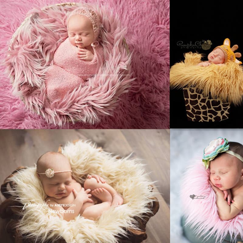 Cross-border European and American baby photography props studio newborn photo props foreign trade long blanket baby styling blanket