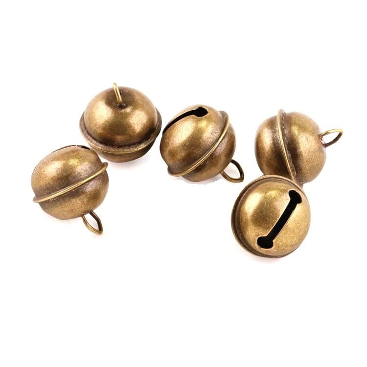 Vintage Bronze Color 22mm Large Hole High Hole Decorative Single-row Bell Opening Bell Metal Iron Wind Chime Accessories