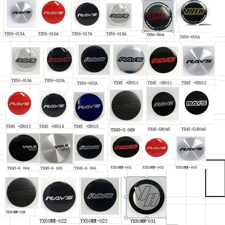 Modified 45MM 50MM 56MM TE37 Wheel Hub Badge Wheel Sticker Aluminum Alloy Car Sticker Automotive Decal Sticker