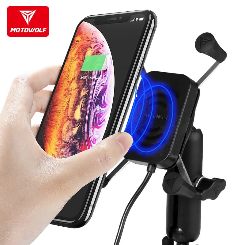 Motorcycle Phone Mount X-Type Phone Mount Delivery Quick-Release Phone Mount Wireless Charging Phone Navigation Mount