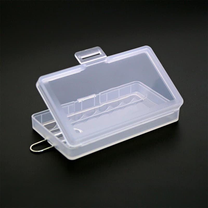 8-cell AA battery box storage box protective box storage box pp transparent battery box with hook