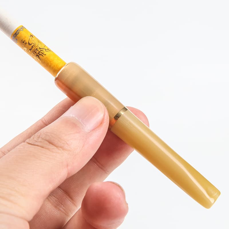 Men's Filter Cigarette Holder Slim and Regular Size Filter Tips Reusable Washable Horn Cigarette Holder 510