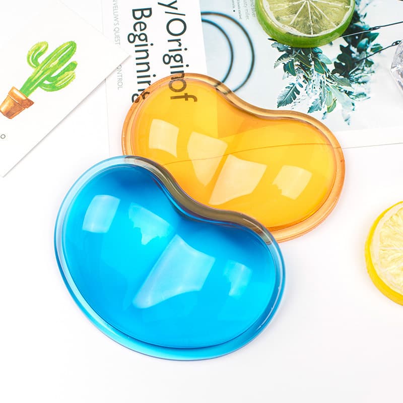 Heart-Shaped Hand Rest Transparent Crystal Mouse Pad Wrist Rest Creative Cute Cartoon Wrist Support Silicone Office Hand Pillow Wrist