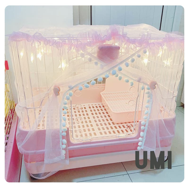 Cat and dog cage, rabbit cage, mosquito net, anti-mosquito, anti-pee, anti-grass splash, decorative mosquito net, hamster cage, guinea pig cage, chinchilla cage
