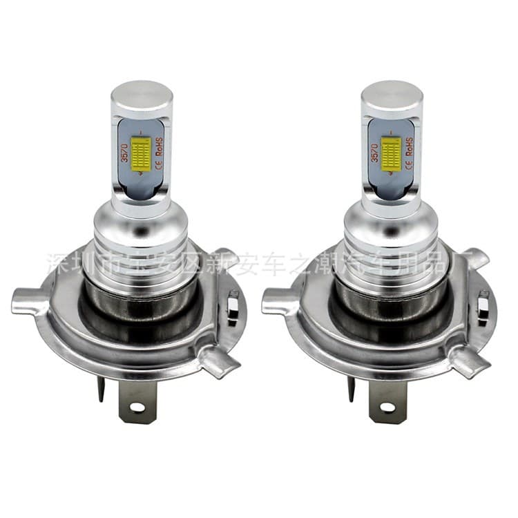 Car LED Fog Light Golden Yellow H4 H7 H11 9005 9006 80W 3570 2SMD Motorcycle Light