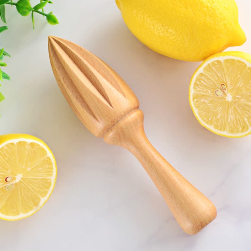 Manual Jujube Wood Lemon Squeezer Unpainted Solid Wood Lemon Cone Kitchen Baking Supplies Original Juice Extraction Tool