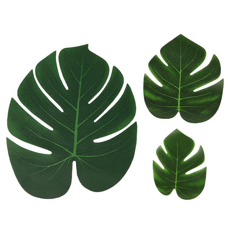 Manufacturer Supply Simulation Plant Monstera Leaf Flower Arrangement Accessories Monstera Deliciosa Leaf Silk Printed Cloth Fake Flower Single Leaf